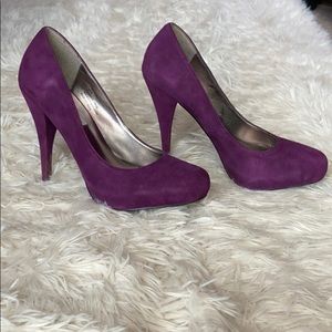 Steve Madden purple suede heels